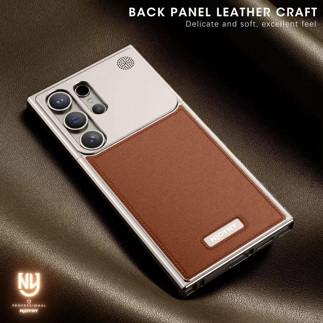 Samsung Galaxy S24 Ultra Aero Flex Metal Frameless Leather Case with Built-in Magsafe & Aroma