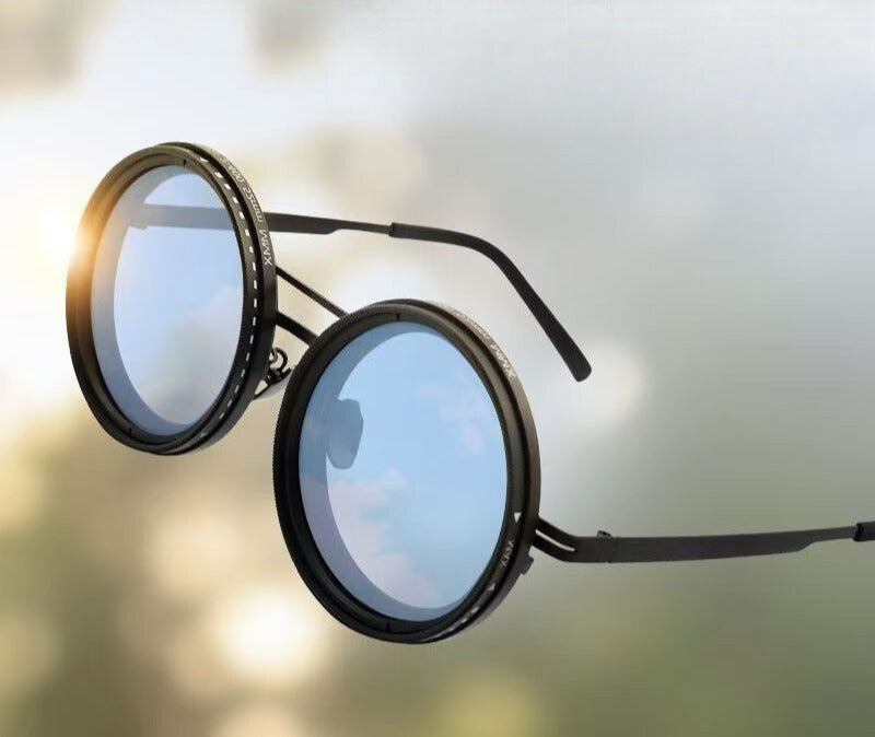 Multi-Use Retro Sunglasses with 9-Level Adjustable Dimming