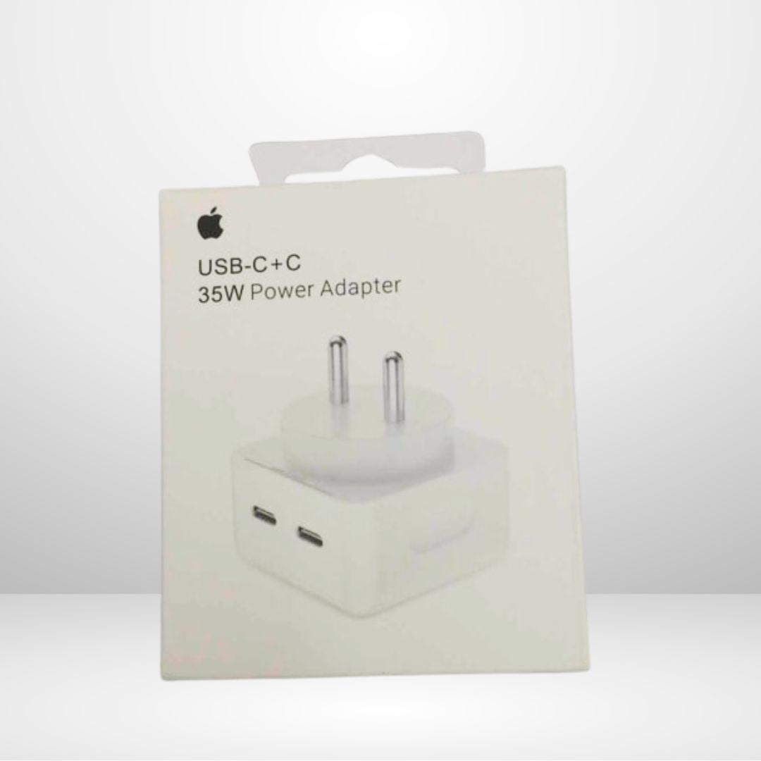 35W Dual USB-Type C Port Power Fast charging Adapter (White)
