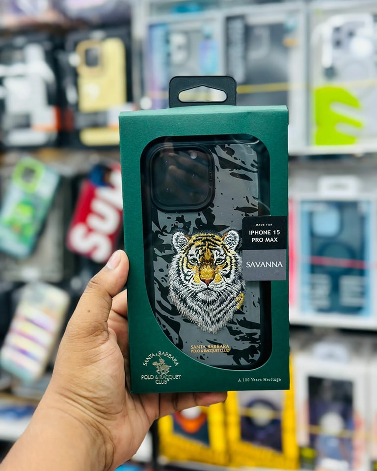 iPhone 15 Pro Savanna Series Santa Barbara Leather Case - Tiger