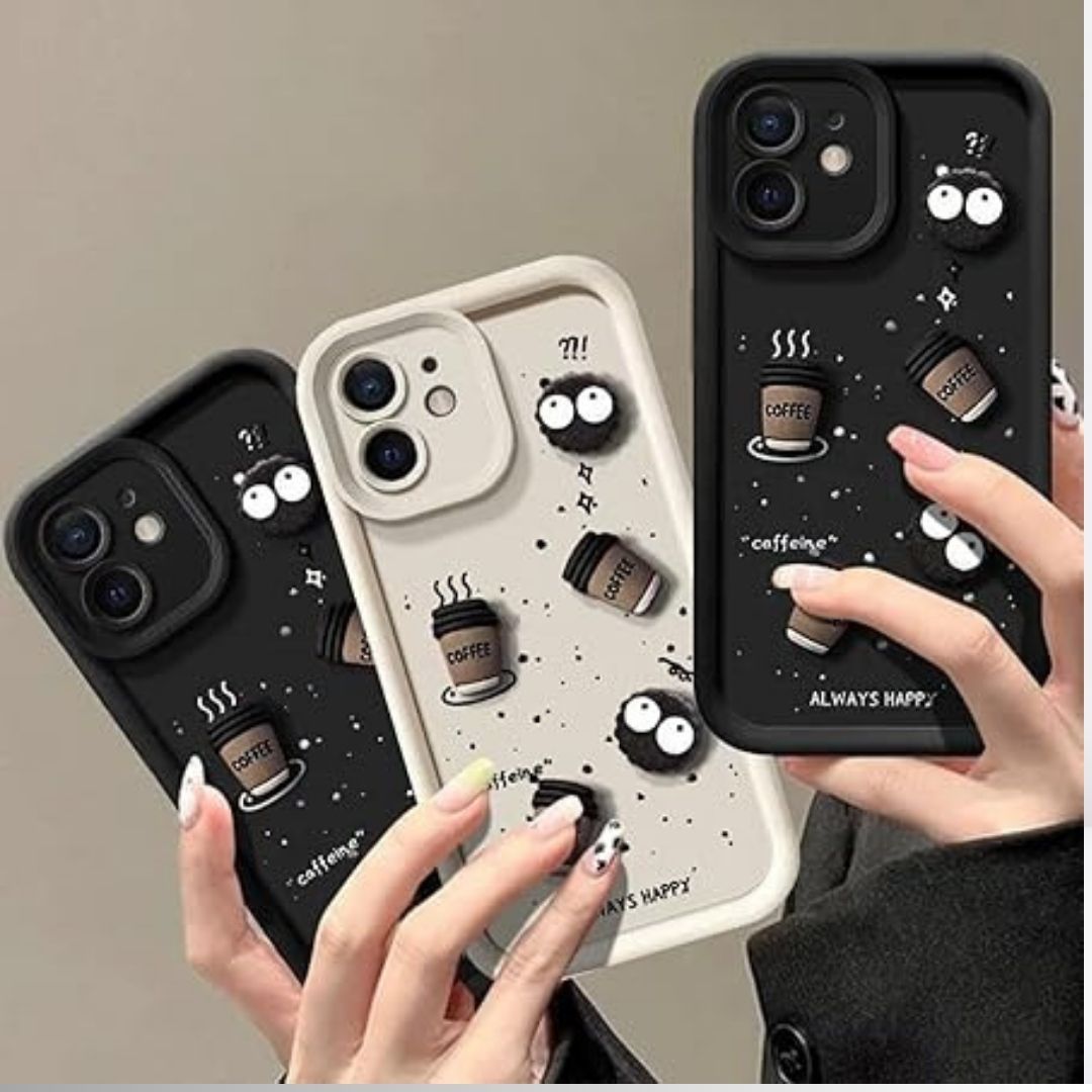3D Silicone Cute Coffee Case for iPhone 11/12/13 series