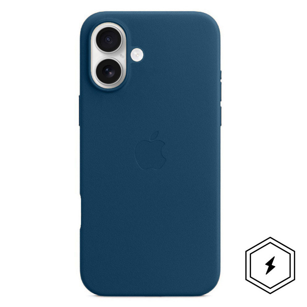 Apple iPhone 16 Plus Leather Back Cover Case with MagSafe - Cosmo Blue