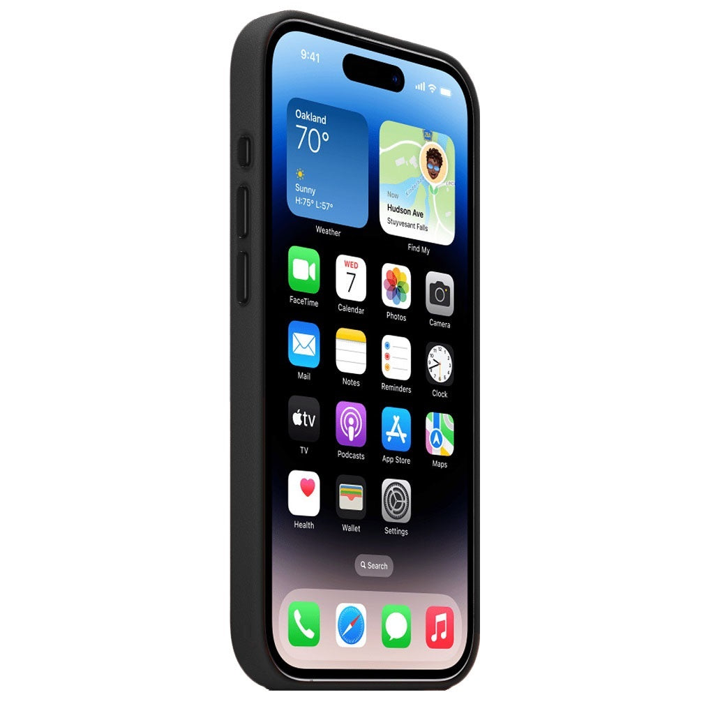 Apple iPhone 16 Leather Case Back Cover - Black