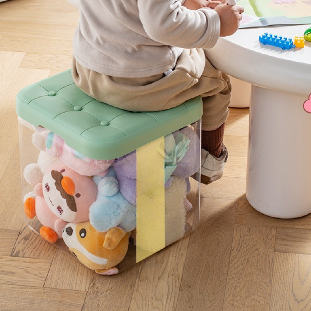 Stackable Plush Toy Organizer Stool