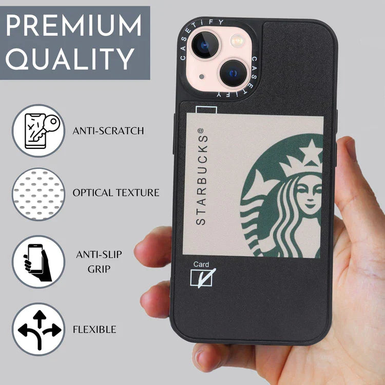 iPhone 13 Starbucks Reflective Mirror Case - Card