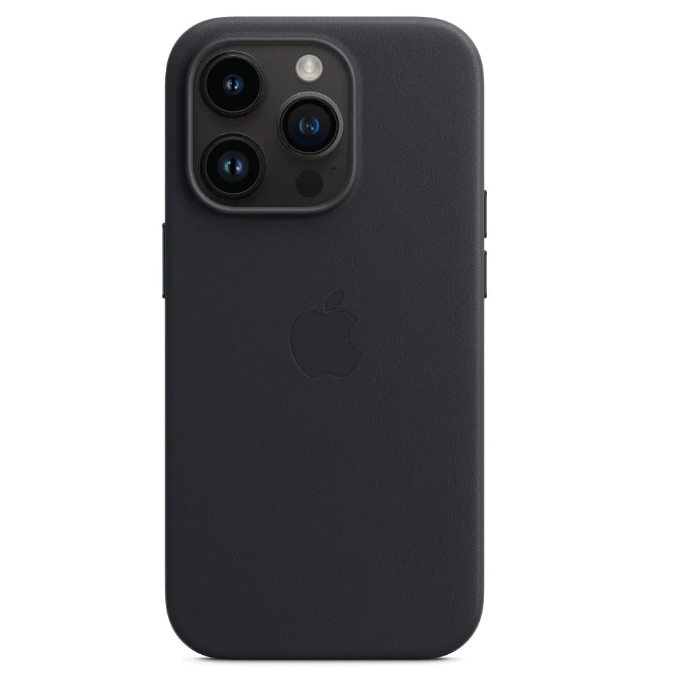 iPhone 14 Pro Max Leather Back Cover Case with MagSafe – Black