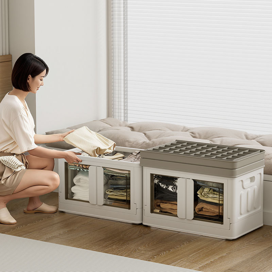 Space Saving Flip-Top Multi-Functional Storage Organizer