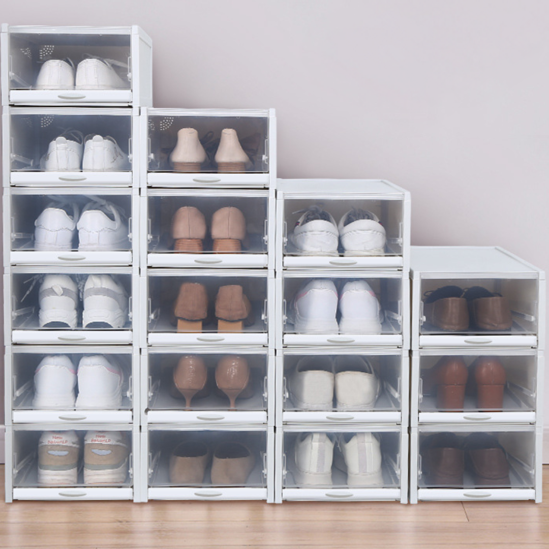 Quick Pull Stackable  Dustproof Shoe Cabinet