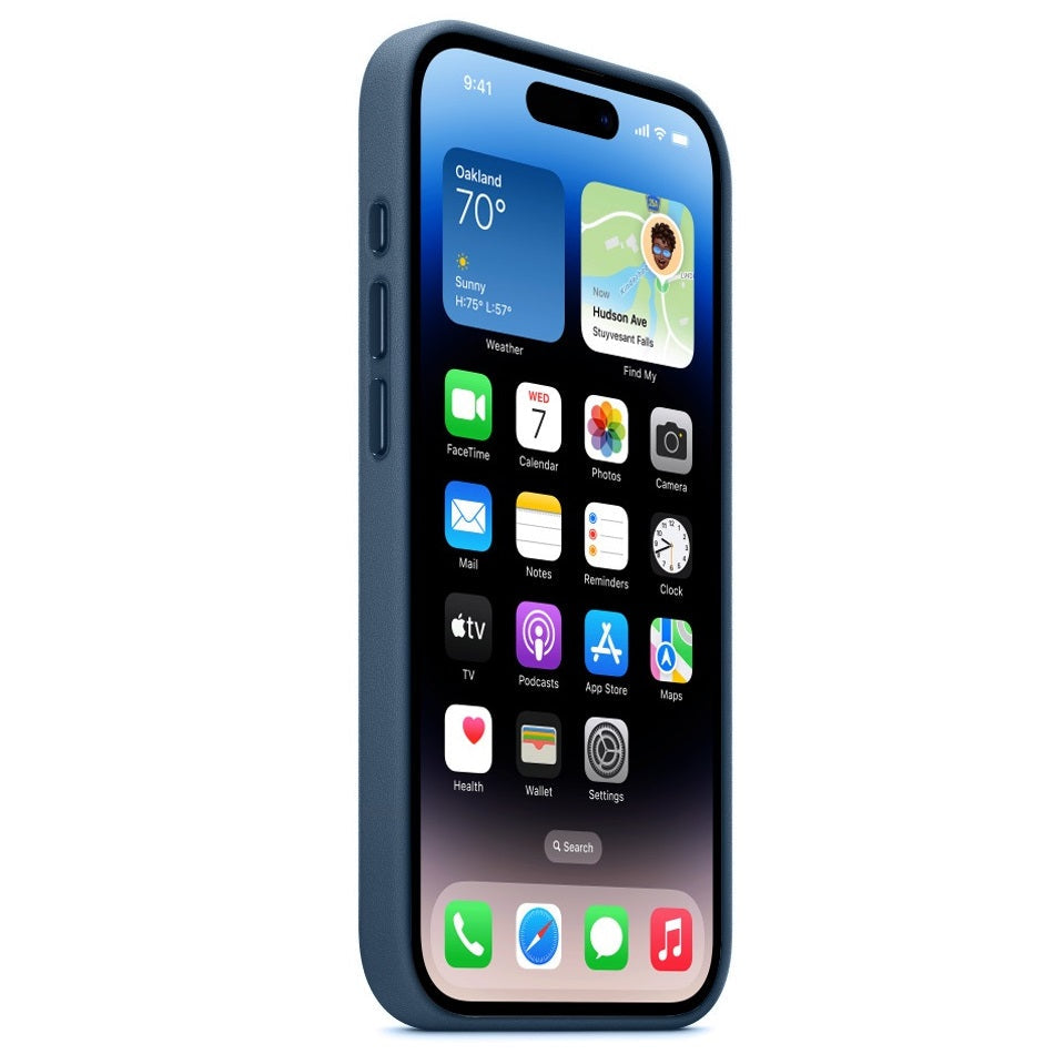 iPhone 15 Pro Max Leather Back Cover Case with MagSafe – Cosmo Blue