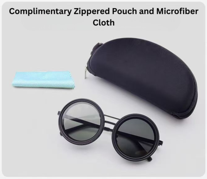 Multi-Use Retro Sunglasses with 9-Level Adjustable Dimming