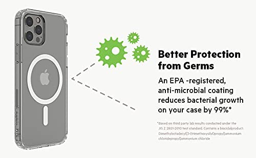 Belkin TPU Magnetic Protective Clear Case, Lightweight Design, MagSafe Compatible, Anti-Microbial Coating for iPhone 14 Pro Max,(Reduces Bacteria by 99%), Screen-Down Protection