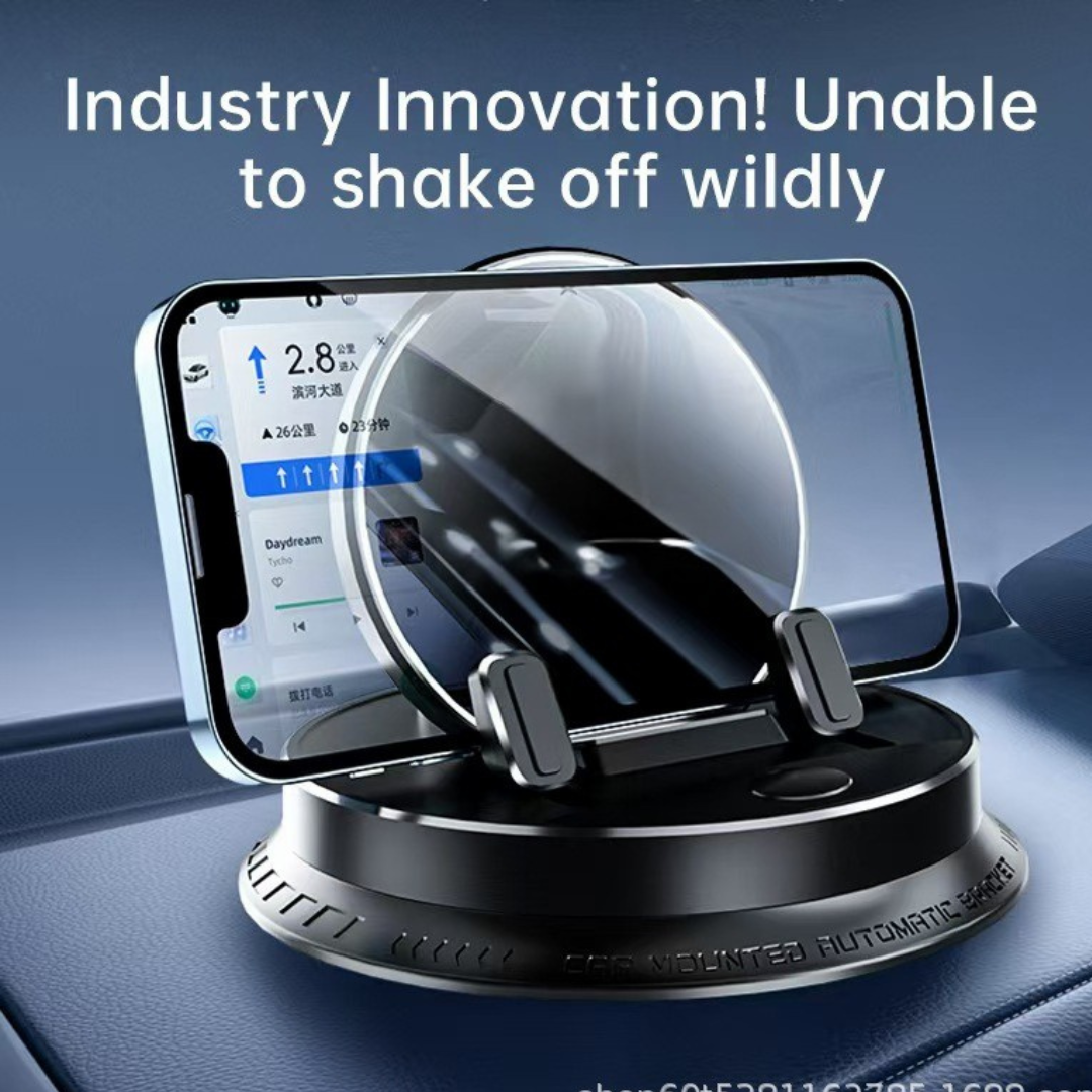 360° Adjustable Car Phone Holder with Auto-Clamp