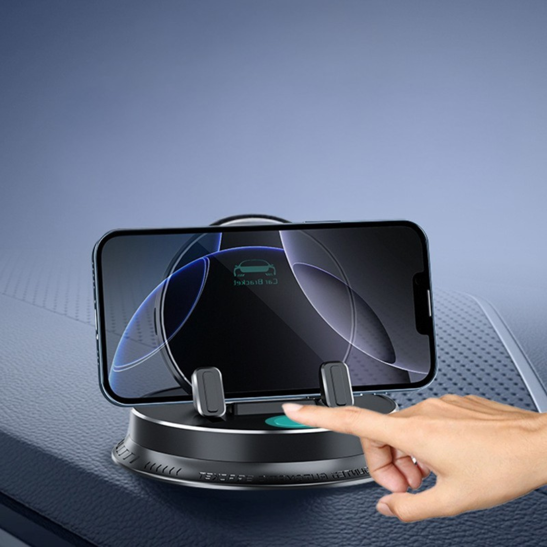 360° Adjustable Car Phone Holder with Auto-Clamp