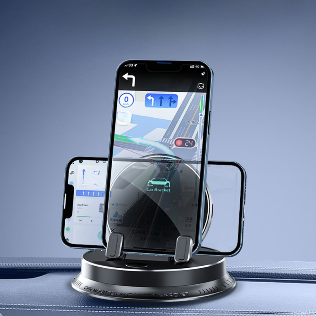 360° Adjustable Car Phone Holder with Auto-Clamp