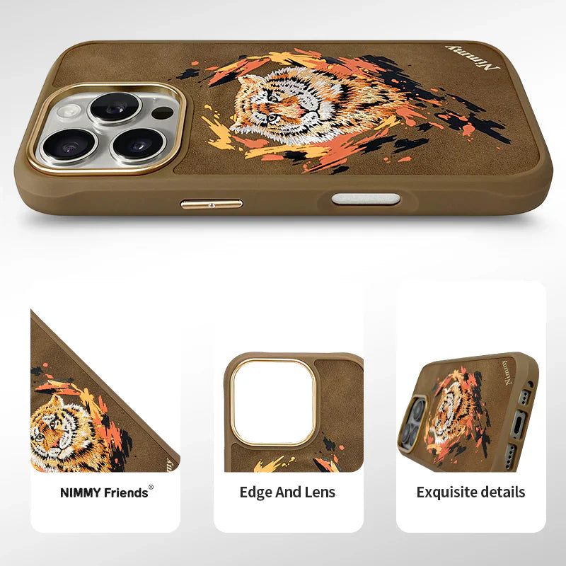 iPhone 16 Pro Max Nimmy Dazzling Embroidery MagSafe Back Cover Case - Husky