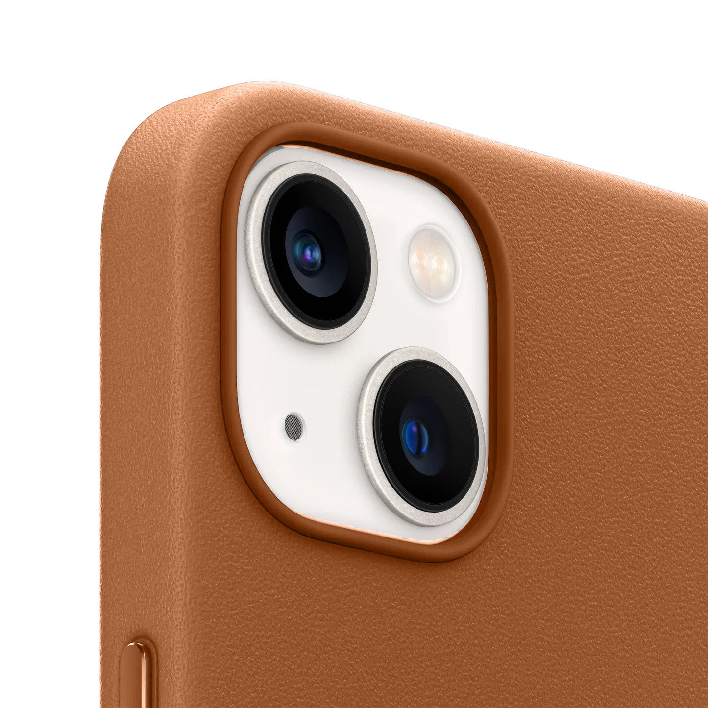 iPhone 14 Leather Back Cover Case with MagSafe – Saddle