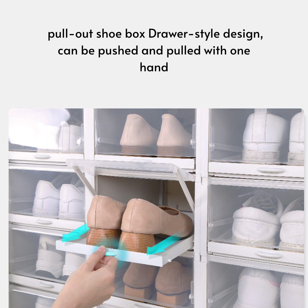Quick Pull Stackable  Dustproof Shoe Cabinet