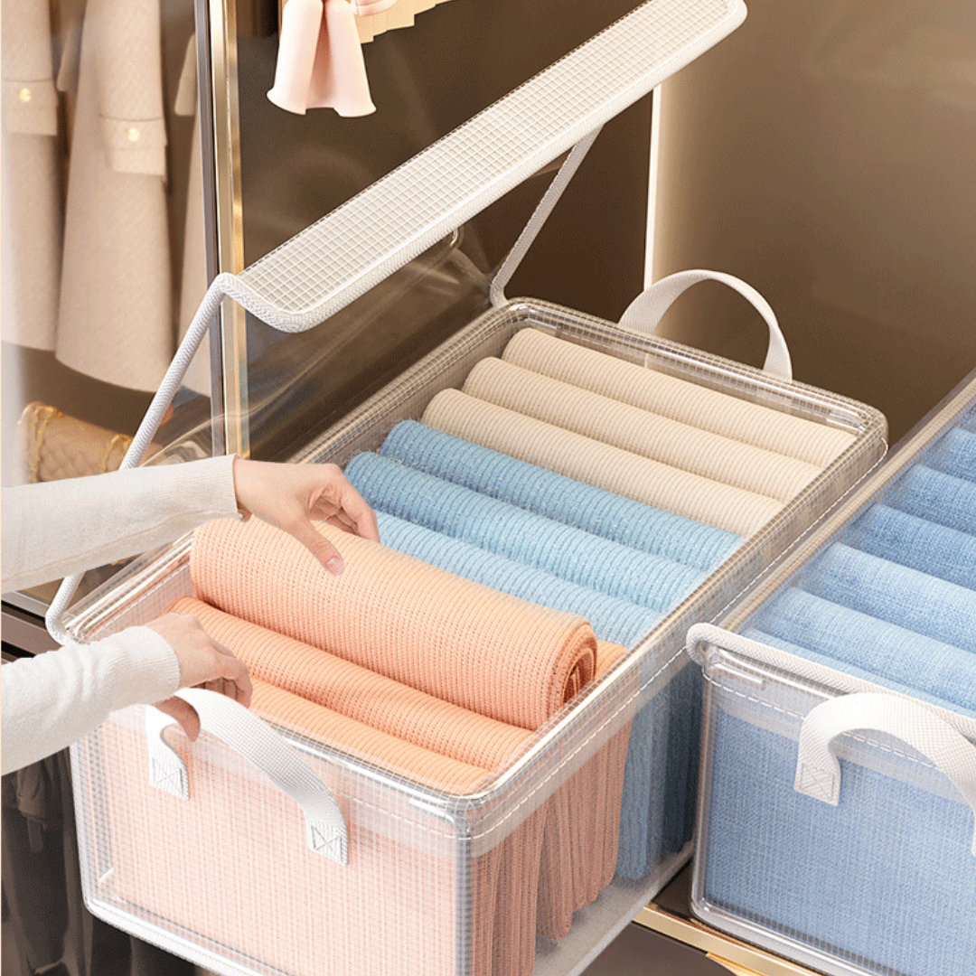 Space Max Foldable Transparent Clothes Storage Organizer
