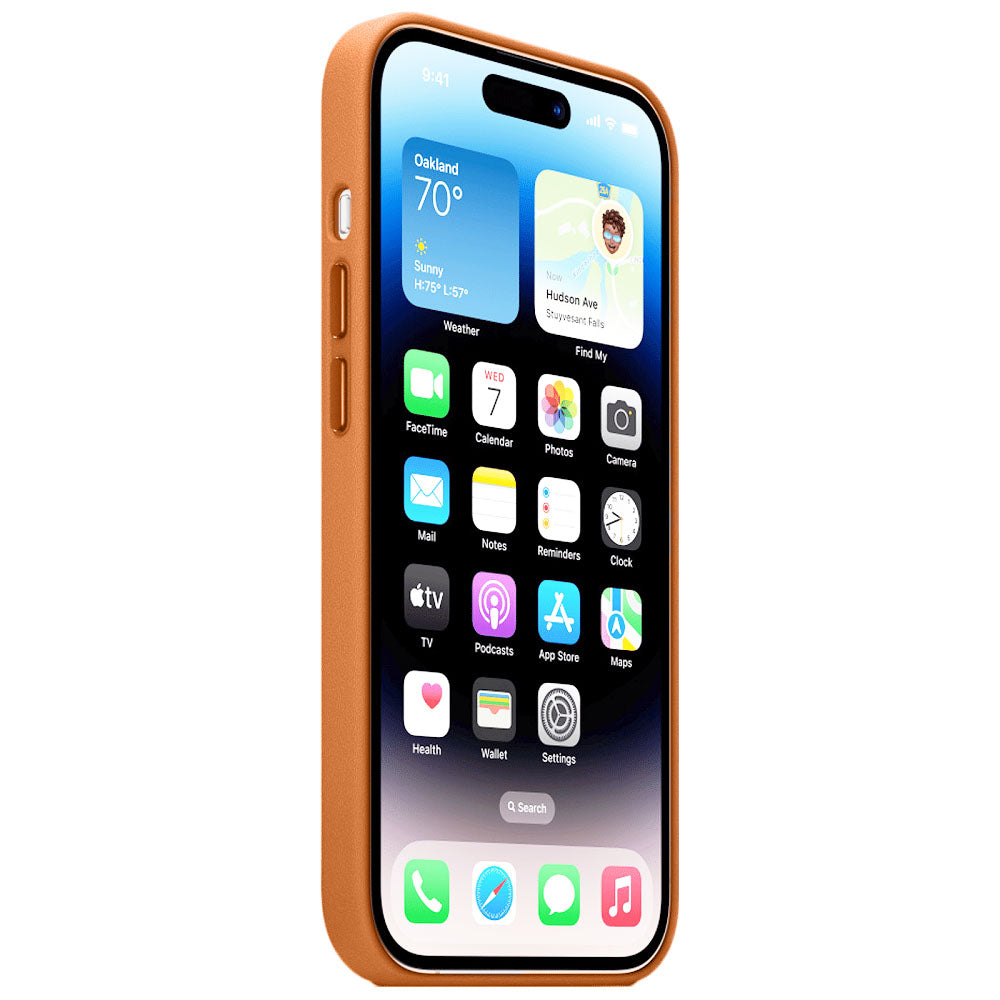 iPhone 14 Pro Max Leather Back Cover Case with MagSafe – Tan