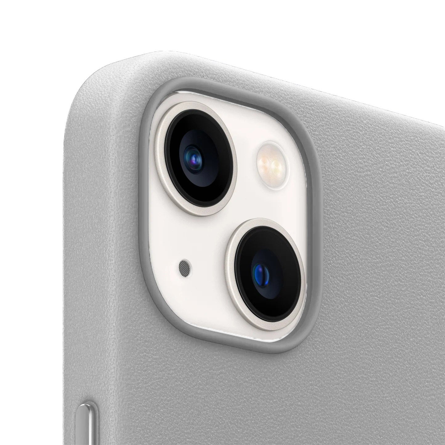 iPhone 15 Leather Back Cover Case with MagSafe – Gray