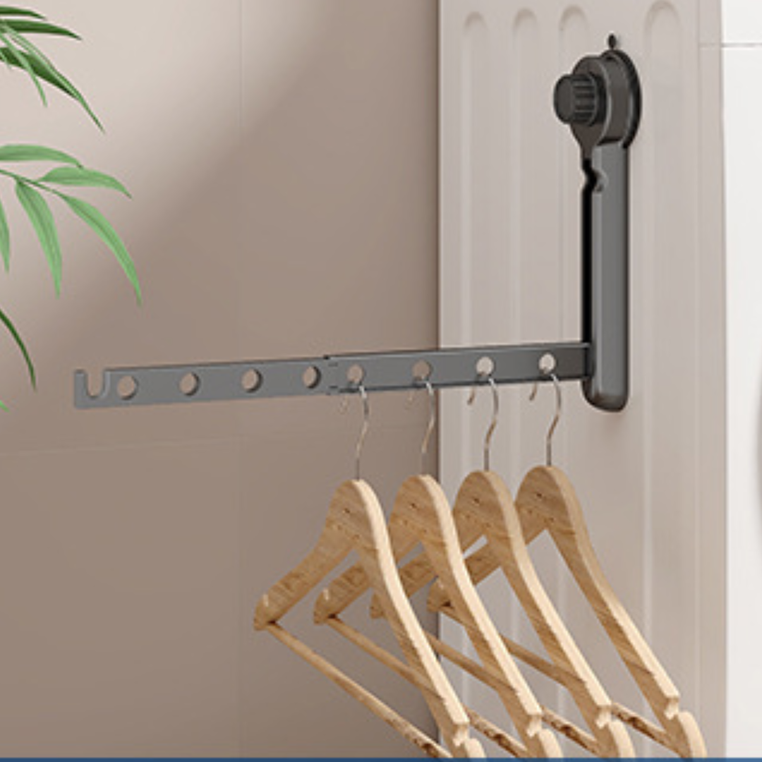 Wall-Mounted Folding Clothes Drying Rod