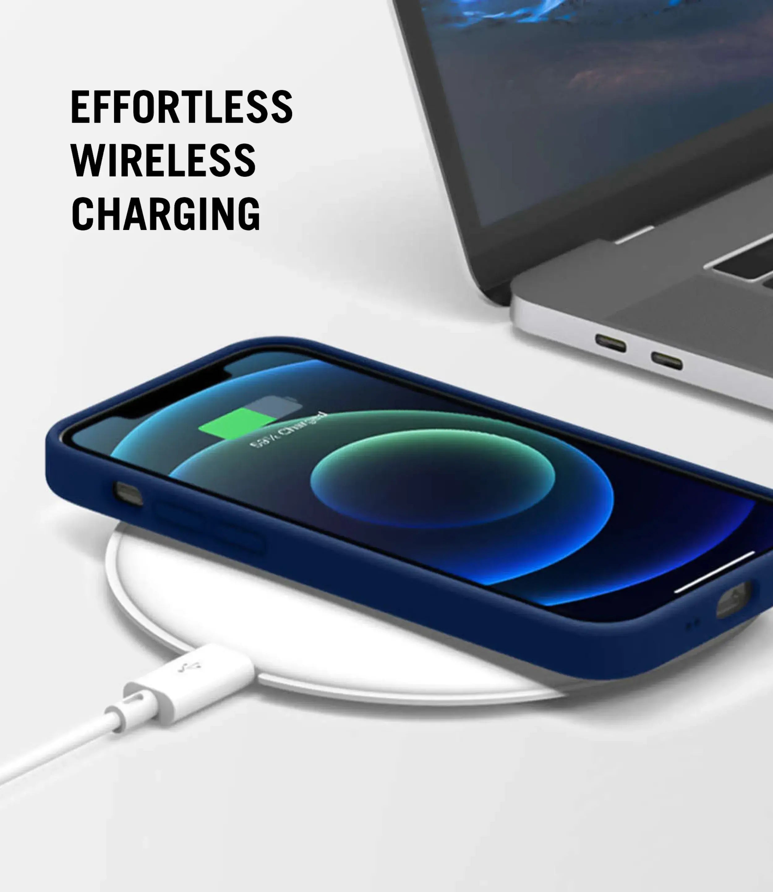 Solid White Soft Silicone iPhone Case