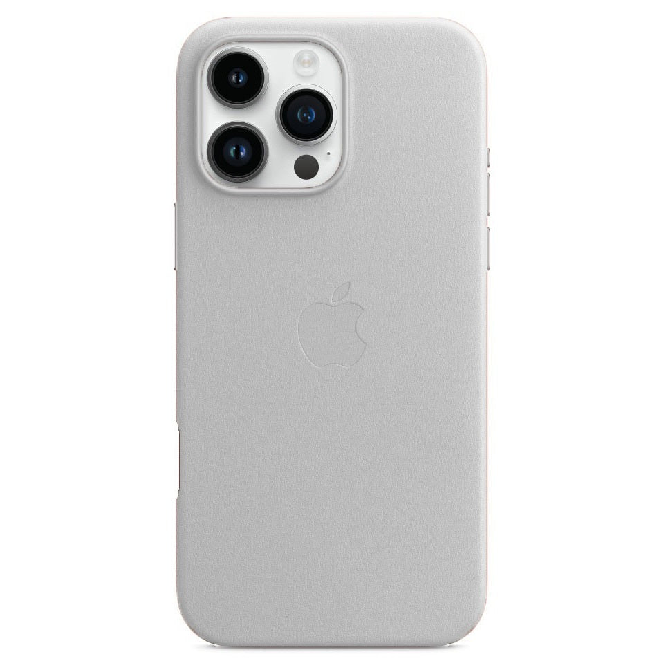 iPhone 16 Pro Max Leather Back Cover Case with MagSafe – Gray