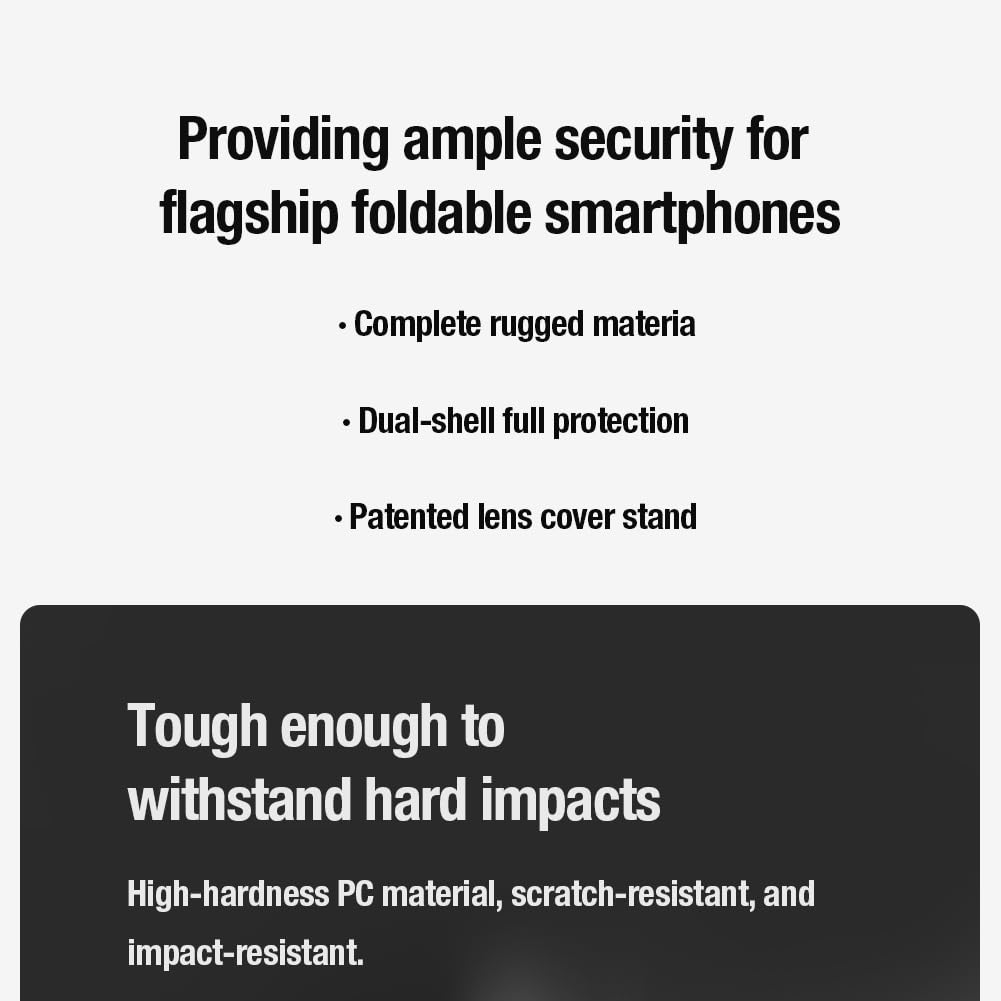 Nillkin Case for OnePlus Open (7.82" Inch) Super Frosted Shield Prop Flip Style Lens Camera Protect Mobile Holder TPU + PC Wireless Charging Black Color