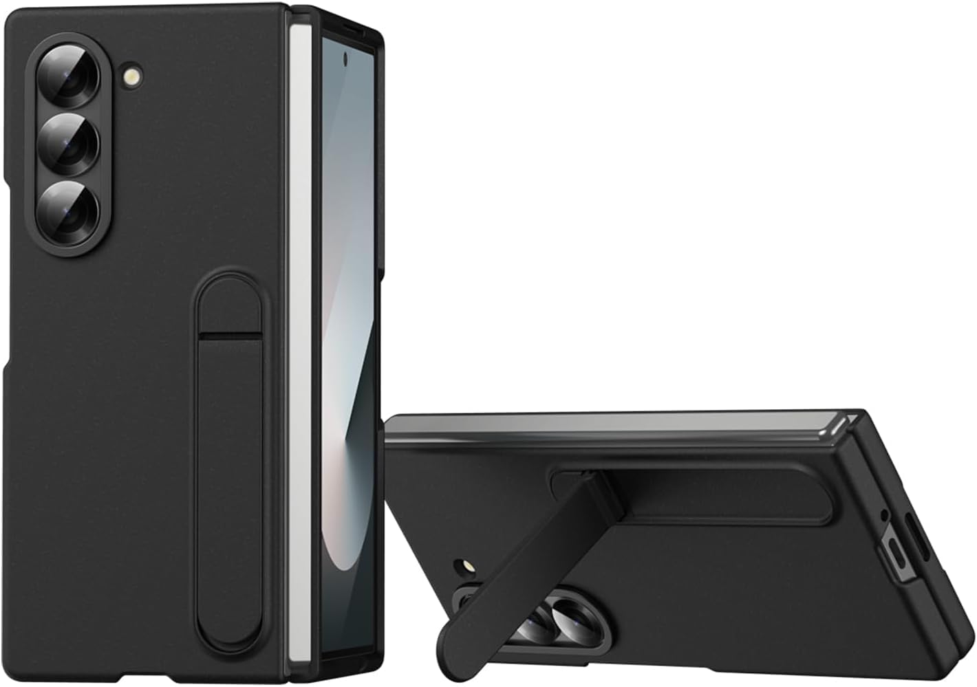 KINDSUIT Leather Case with Stand for Samsung Galaxy Z Fold 7 - Black