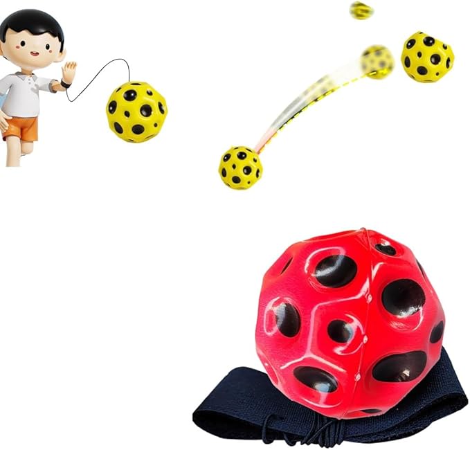 Bouncy Wristband Ball with Wrist Strap & String