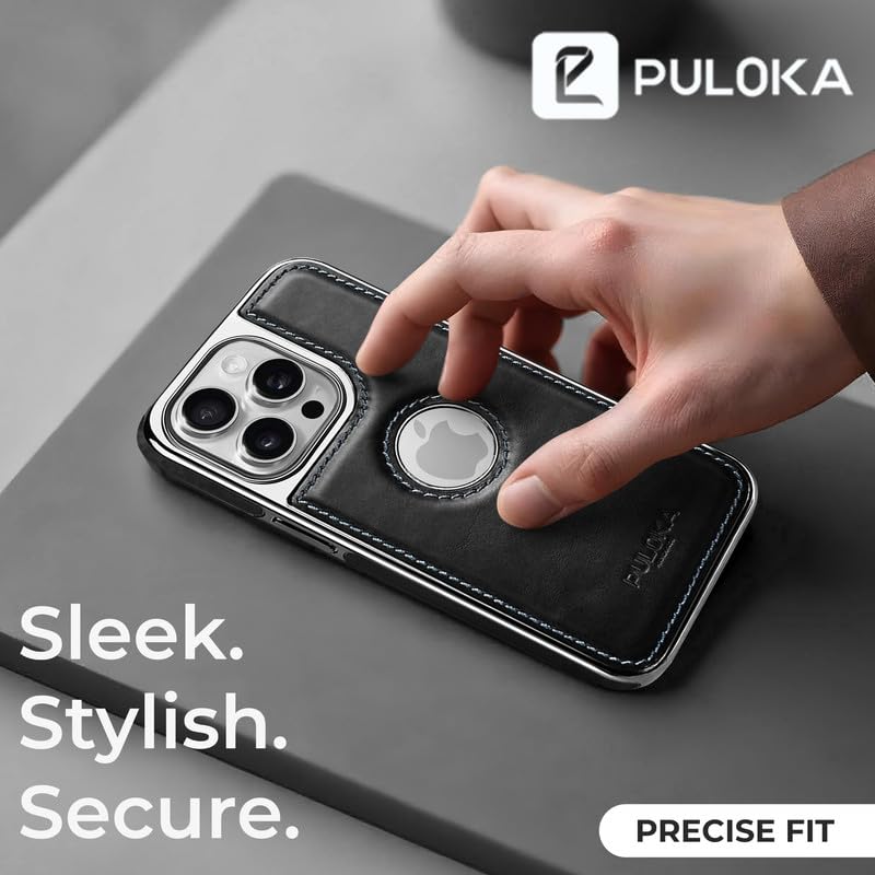 iPhone 13 Pro Luxurious Chrome Leather Case - Black