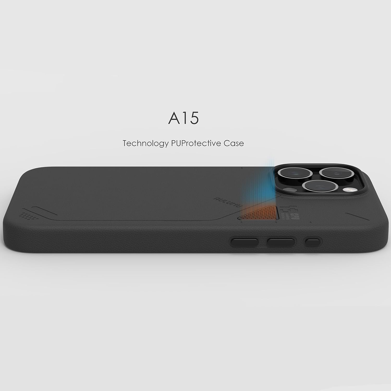 Aulumu A15 Magnetic Case for iPhone 15 Pro Case Compatible with MagSafe, Translucent Matte Back Cover, Slim Soft TPU Frame, Anti-Fingerprint&Anti-Shockproof Protective Shell, Black