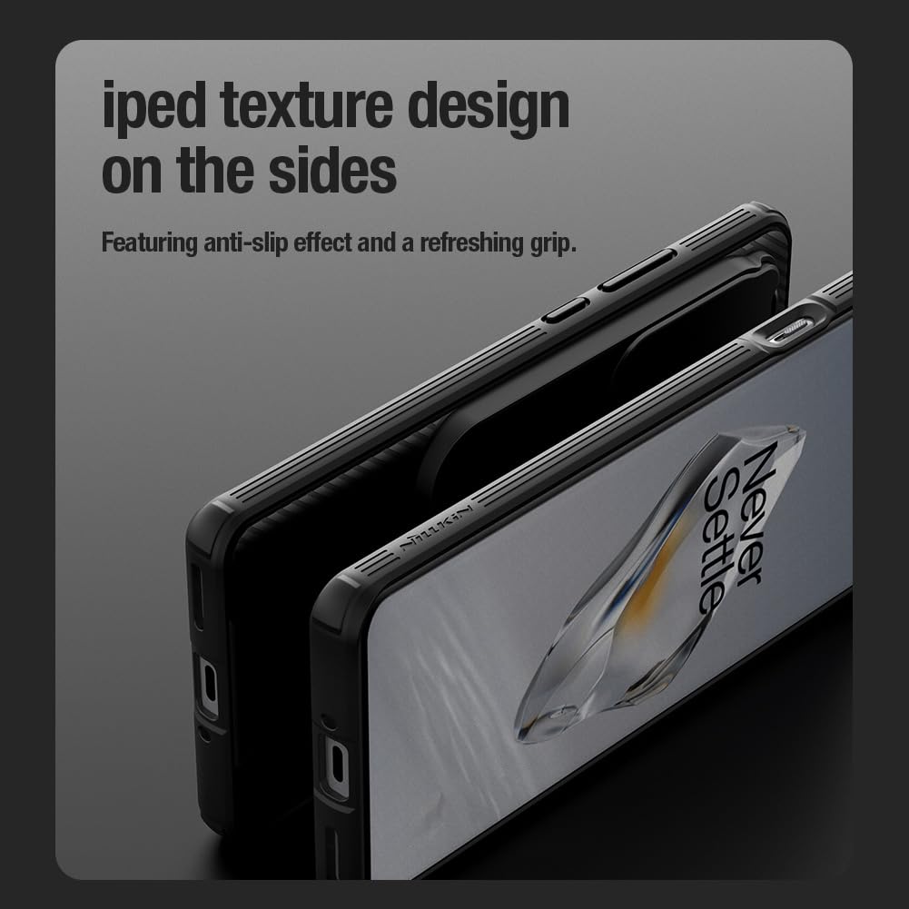 Nillkin Case for One Plus 12 (1+12) (6.82" Inch) CamShield Pro Slider Camera Close & Open Double Layered Protection TPU + PC Black Color