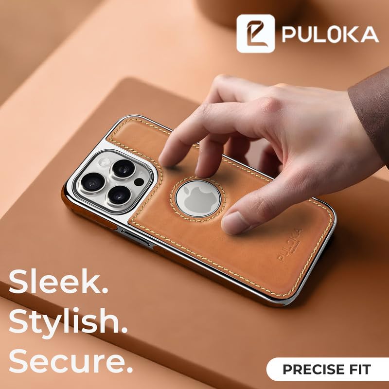 iPhone 13 Pro Luxurious Chrome Leather Case - Tan