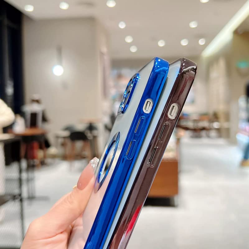 iPhone 14 Transparent Electroplating Case with Camera Protection