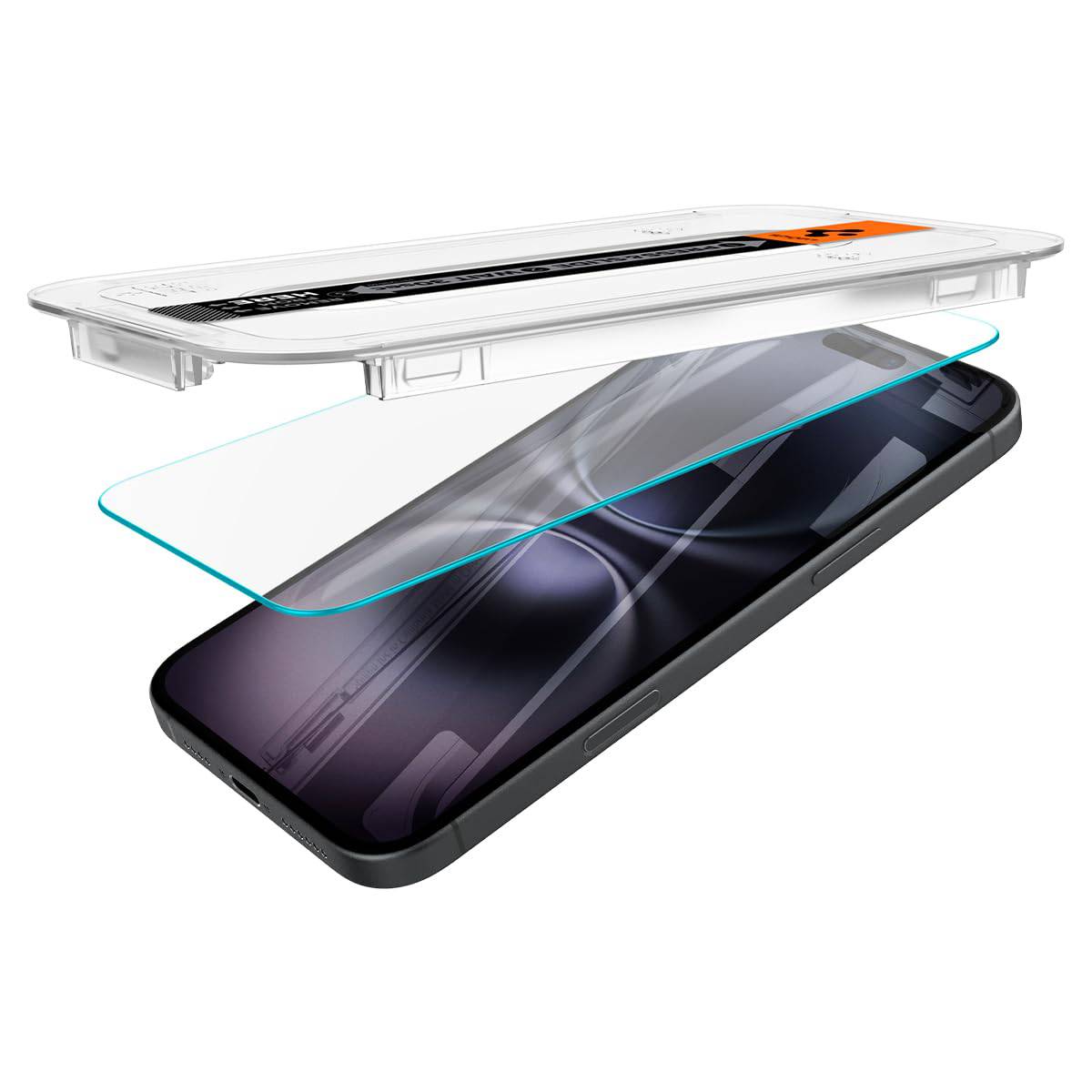 Spigen EZ Fit Tempered Glass Screen Protector Guard for iPhone 15 Plus (2 Pack)