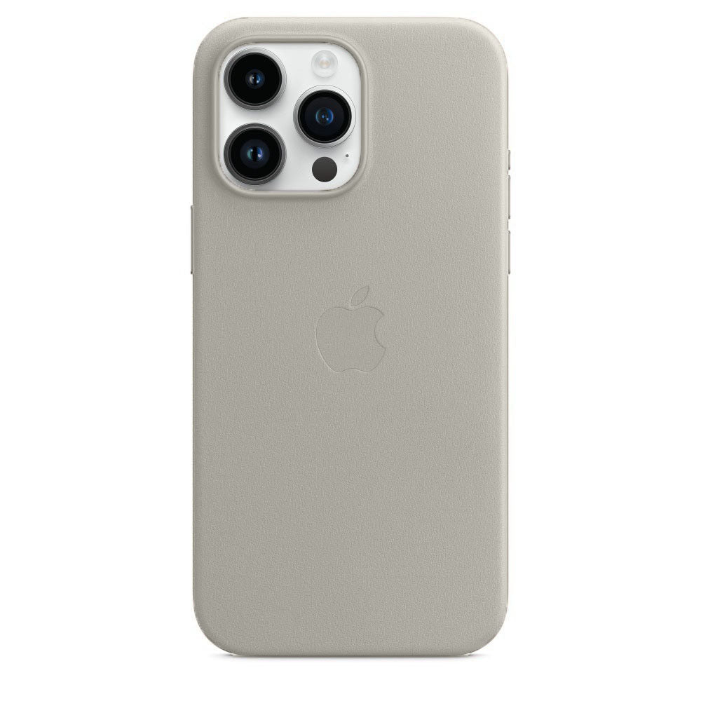 iPhone 15 Pro Leather Case with Magsafe - Gray