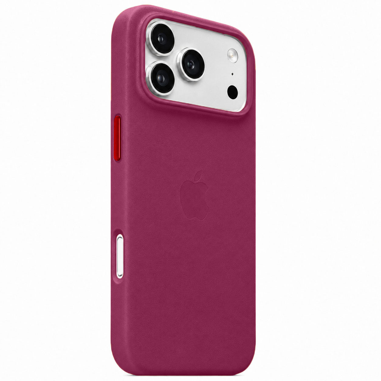 iPhone 18 Pro Max Leather Case with MagSafe & IC Animation - Mulberry