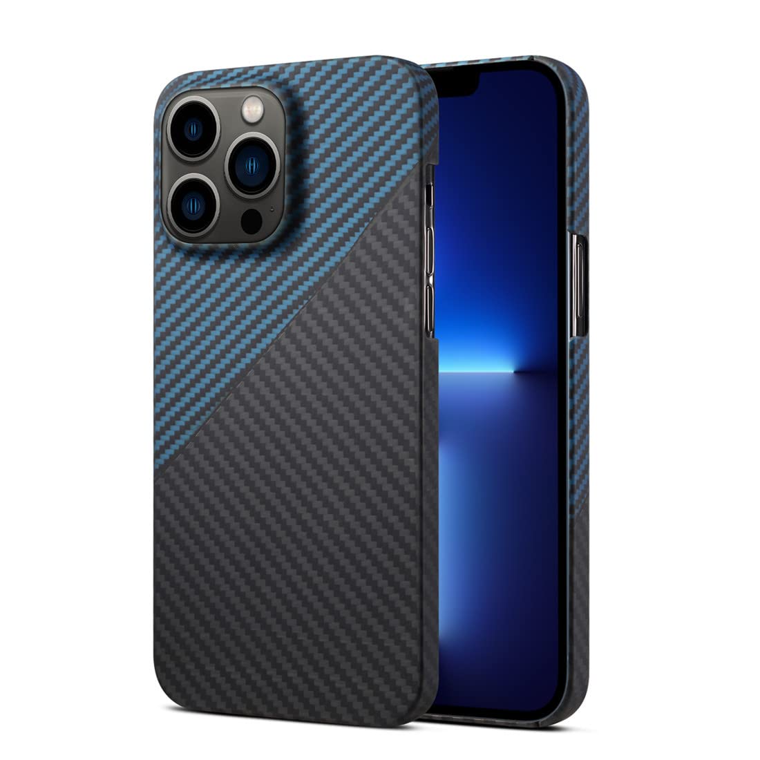 iPhone 14 Pro Max Dual Shade Carbon Fiber Kevlar Series Case