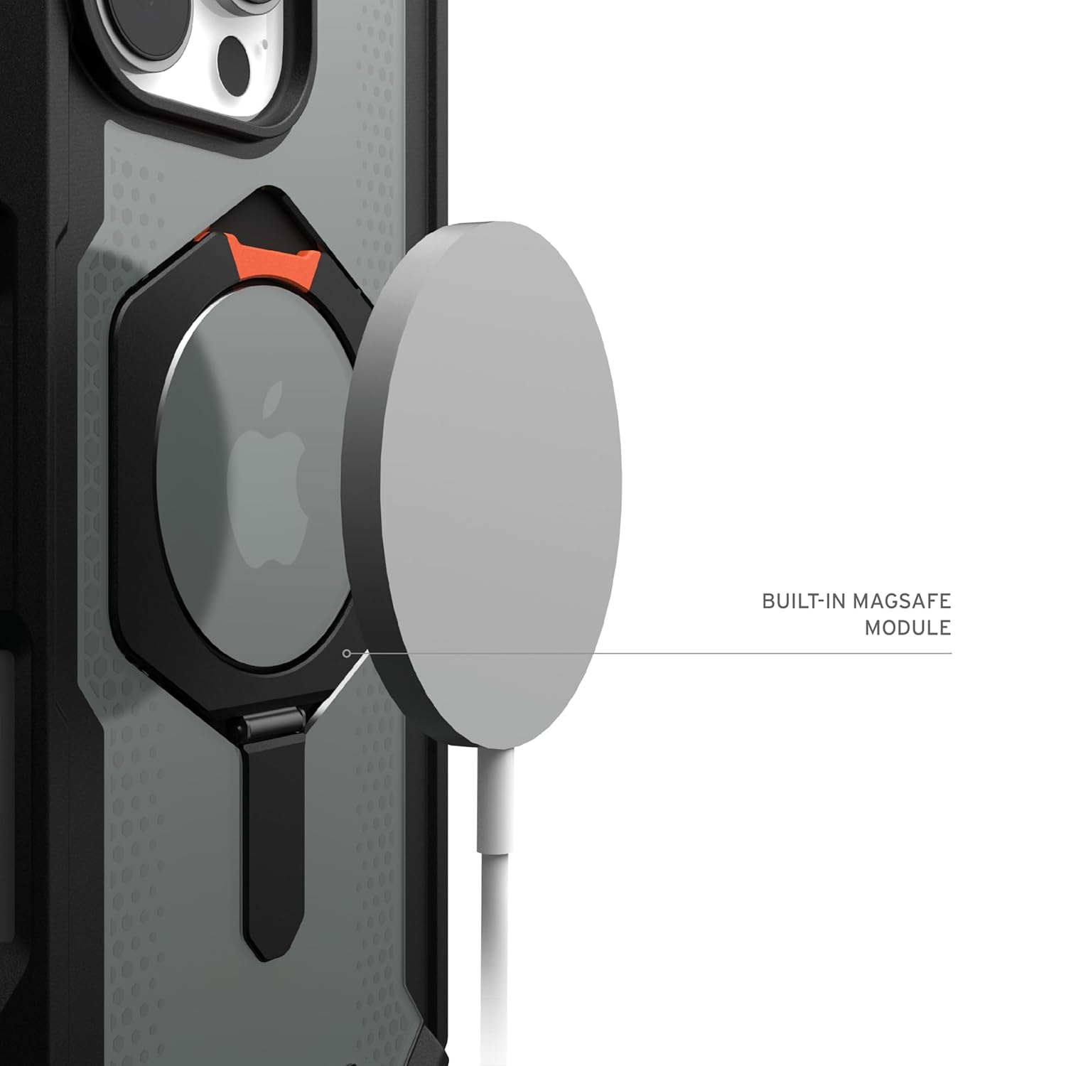 Urban Armor Gear UAG iPhone 15 Pro Max Case, Plasma XTE Mag-Safe Compatible, Rugged Lightweight Slim Shockproof Protective Case/Cover Designed for iPhone 15 Pro Max (2024) - Black/Orange