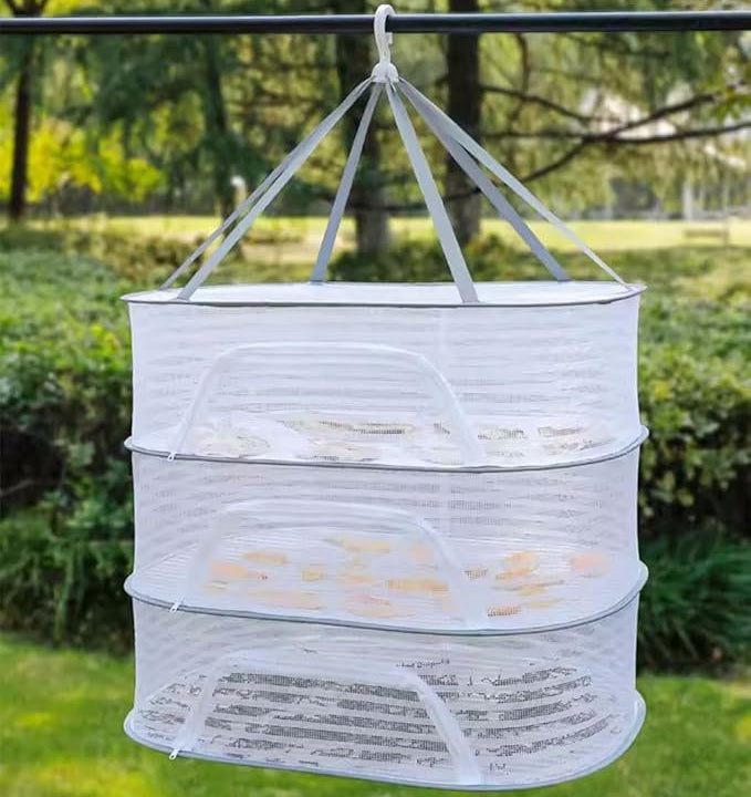 Multipurpose 3-Layer Drying Net for Vegetables and Herbs