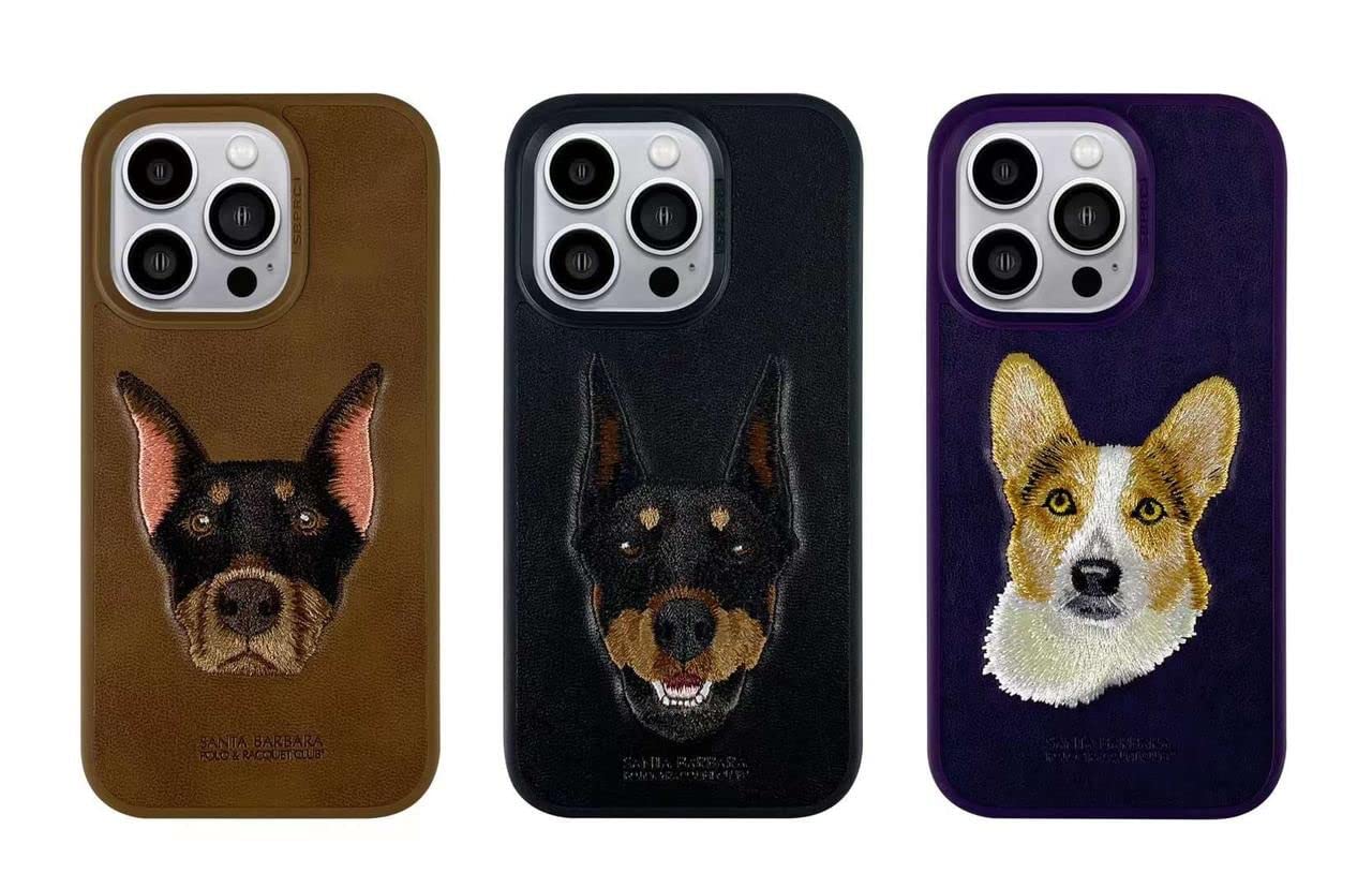 iPhone 13 Santa Barbara Polo Racquet Club’s Curtis(Dog) Series Embroided Case