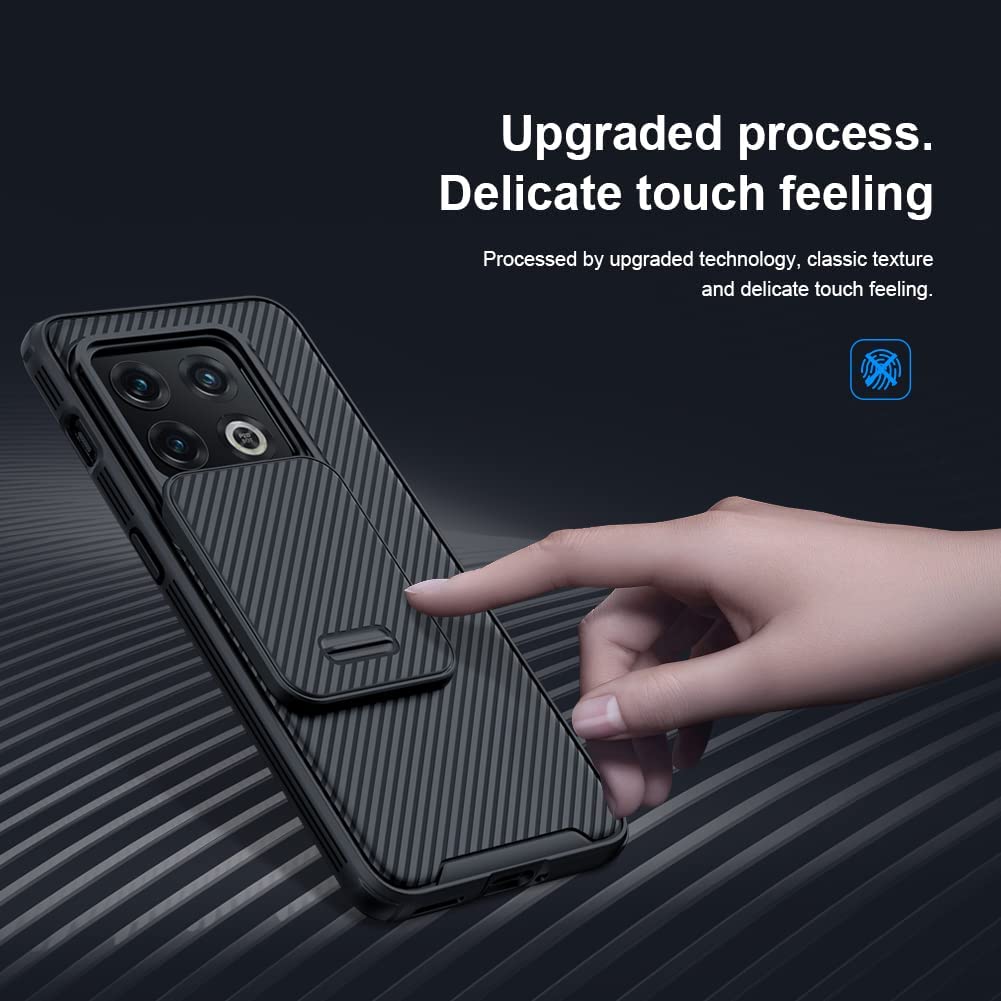 Nillkin Case for One Plus 10 Pro (1+10) Pro (6.7" Inch) CamShield Pro Camera Slider Double Layered Protection TPU + PC Black Color