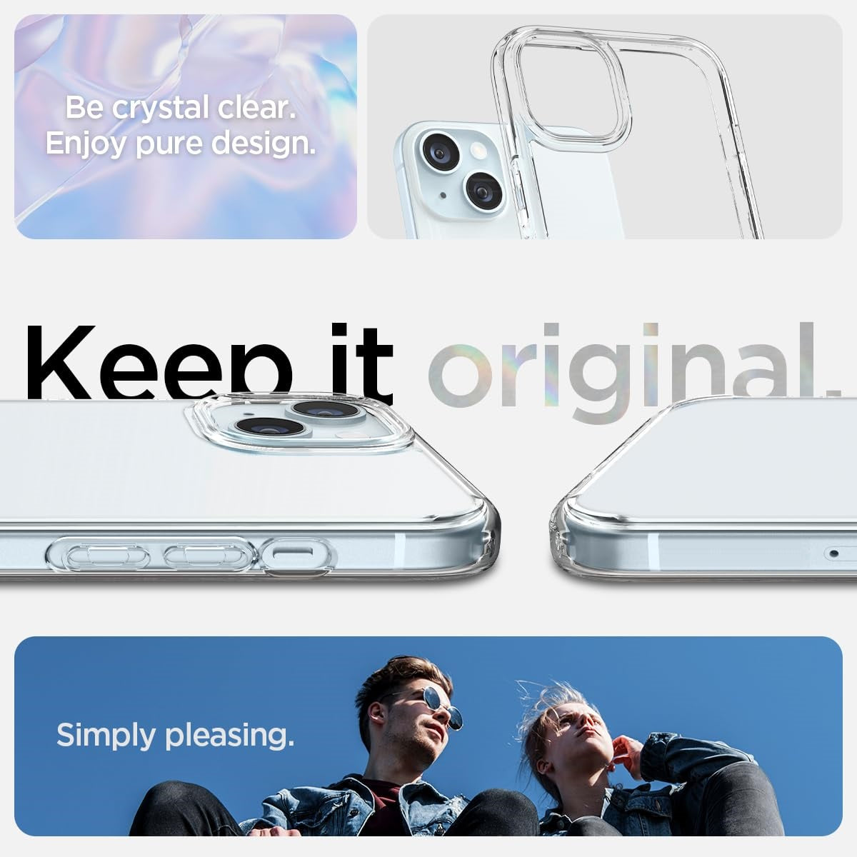 iPhone 15 Hybrid Clear Shockproof Transparent Case