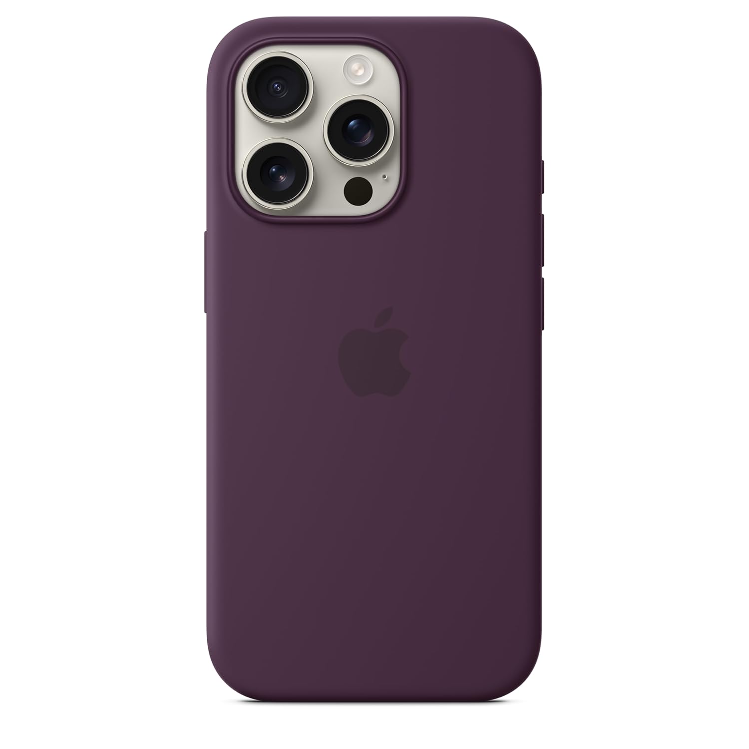 iPhone 16 Pro Silicon Magsafe Case with Camera Control Button & IC Working Animation) - Plum