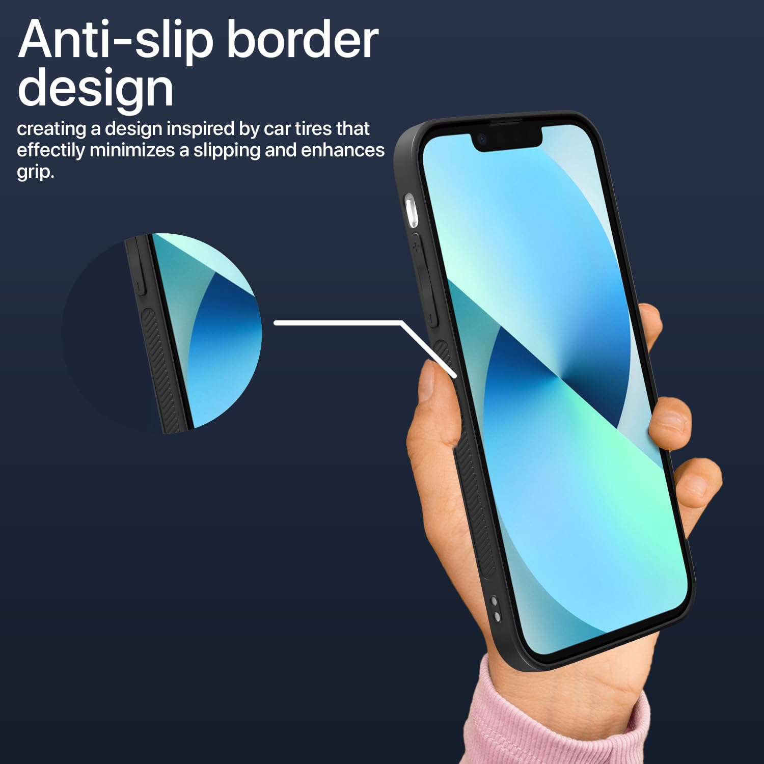 iPhone 13 Leather Silver Electroplated Chrome Back Cover-Black