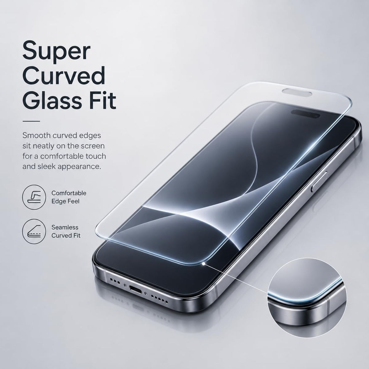 8K Borderless Tempered Glass Ultra-Clear Edge-to-Edge Protection for iPhones - Pack of 4