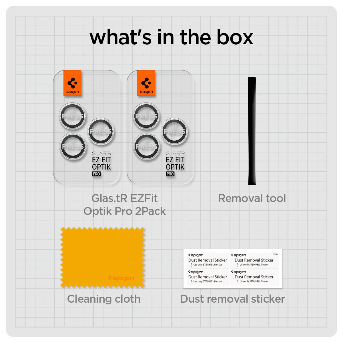 Spigen EZ Fit Optik Pro Tempered Glass Camera Lens Protector Guard for iPhone 14 Pro (Silver) - 1 Pack