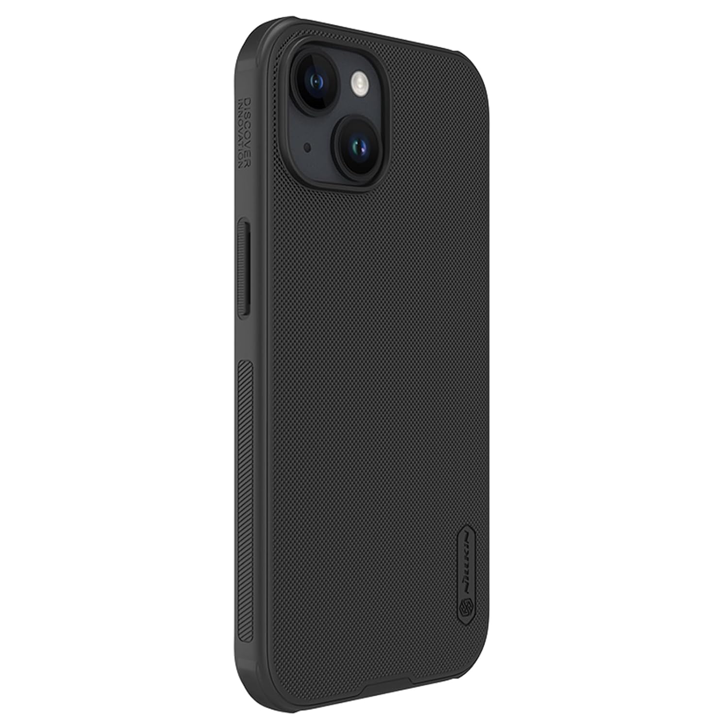 Nillkin Case for Apple iPhone 15 (6.1" Inch) Super Frosted Shield Pro Hard Back Soft Border (PC + TPU) Shock Absorb Cover Raised Bezel Camera Protect PC without Logo Cut Black Color