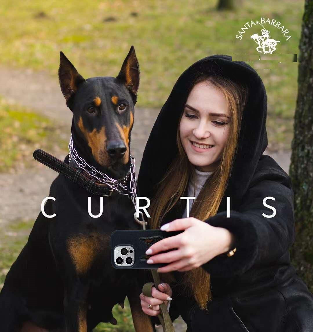 iPhone 13 Santa Barbara Polo Racquet Club’s Curtis(Dog) Series Embroided Case